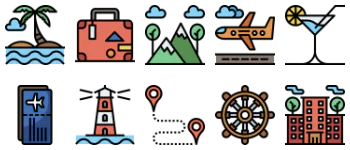Travel and Vacation icon pack