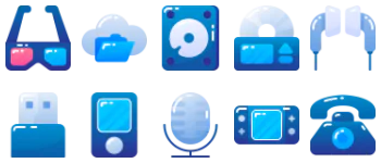 Multimedia jeu d'icônes