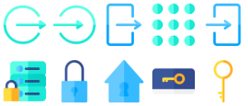 Keys and locks icon pack