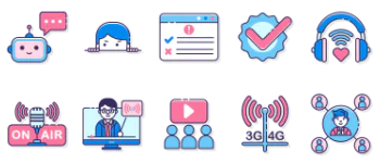 Live Streaming paquete de iconos