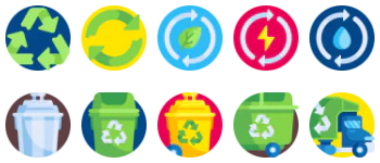 Recycling icon pack