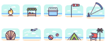 Beach icon pack