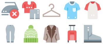 Clothes and Laundry Icon-Paket