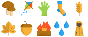 Autumn Elements Icon-Paket