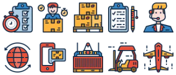 Shipping & logistics jeu d'icônes