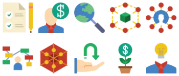 Marketing jeu d'icônes