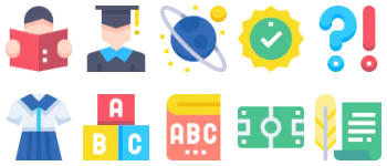 School and education Icon-Paket