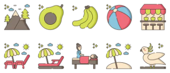 Tropical набір іконок