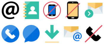 Коммуникация набор иконок