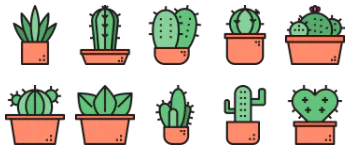 Cactus icon pack