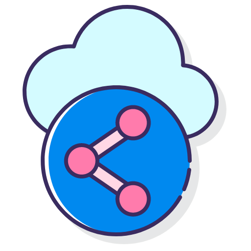 Cloud sharing icon
