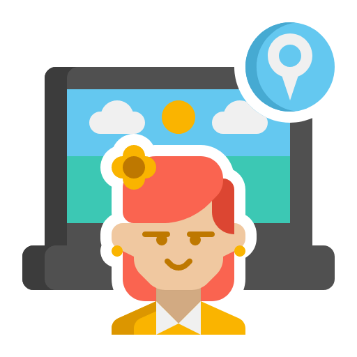 Digital nomad icon