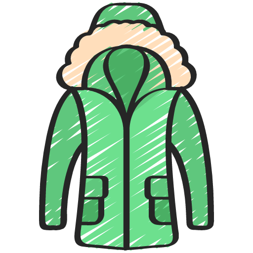 Winter jacket icon