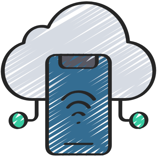 Mobile cloud icon