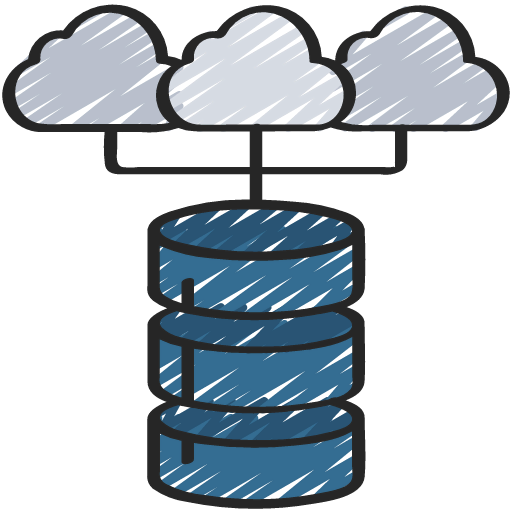 Cloud database icon
