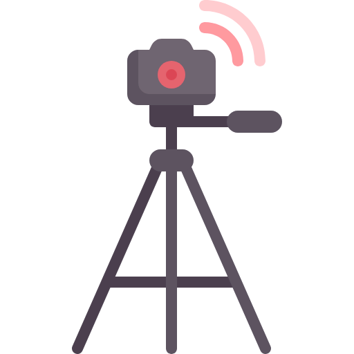 Camera tripod icon