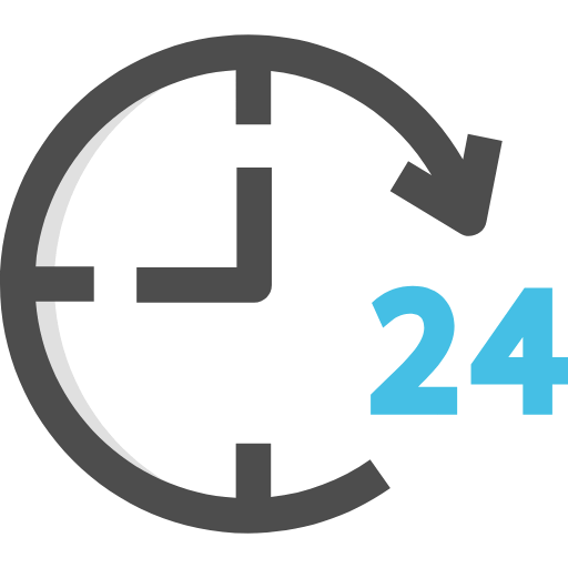 24 hours support icon